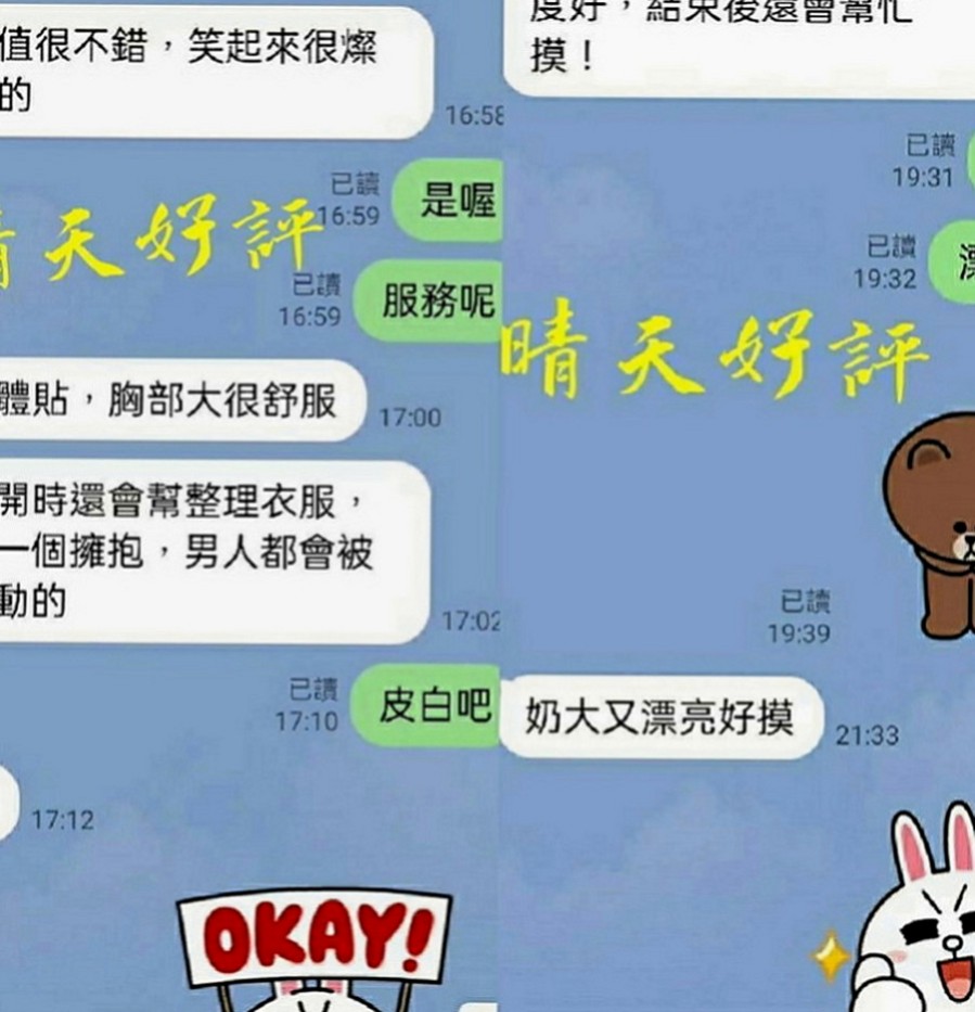 大園找女人：白白 |專櫃小姐姐|170cm|55kg|E罩杯|24歲|<u>8.妹妹的售後 外貌 三圍 服務態度怎麼樣 好的繼續保持 不好的我會改進的</u>